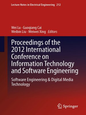 cover image of Proceedings of the 2012 International Conference on Information Technology and Software Engineering